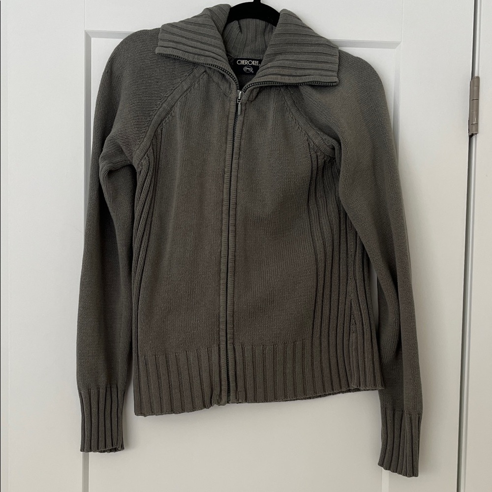 Cherokee sage Zip-Up Cardigan